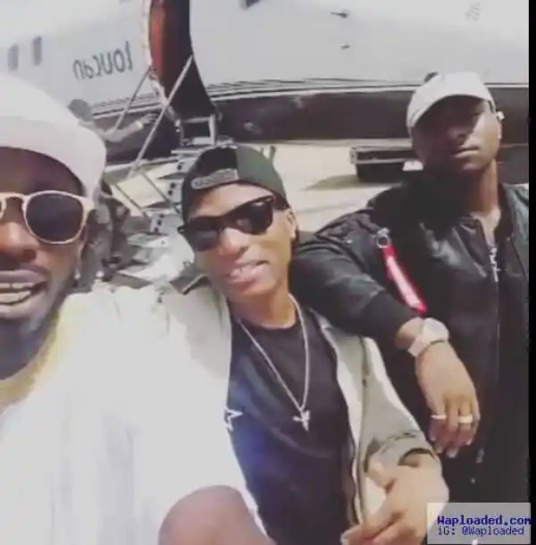 Davido and Wizkid Fly Private Jet Together Again, May D Tags Along